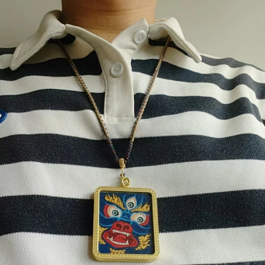 Hand Painted Spiritual Thangka Pendant