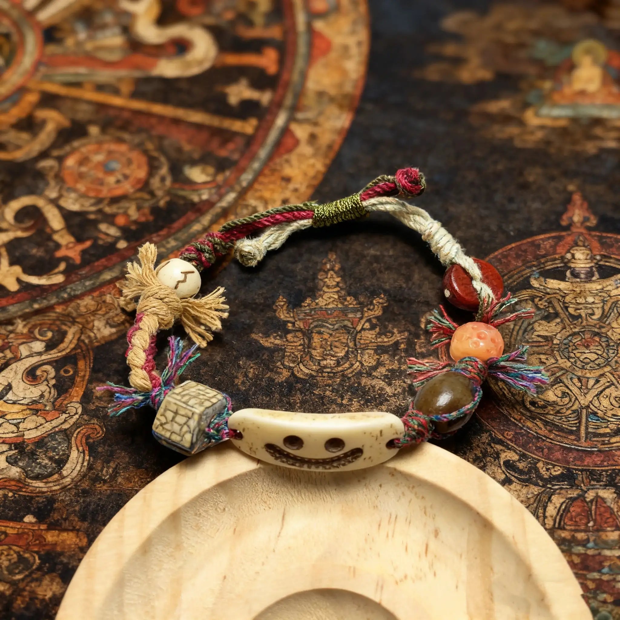 Artisans hand-knit bracelets