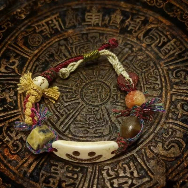 Artisans hand-knit bracelets