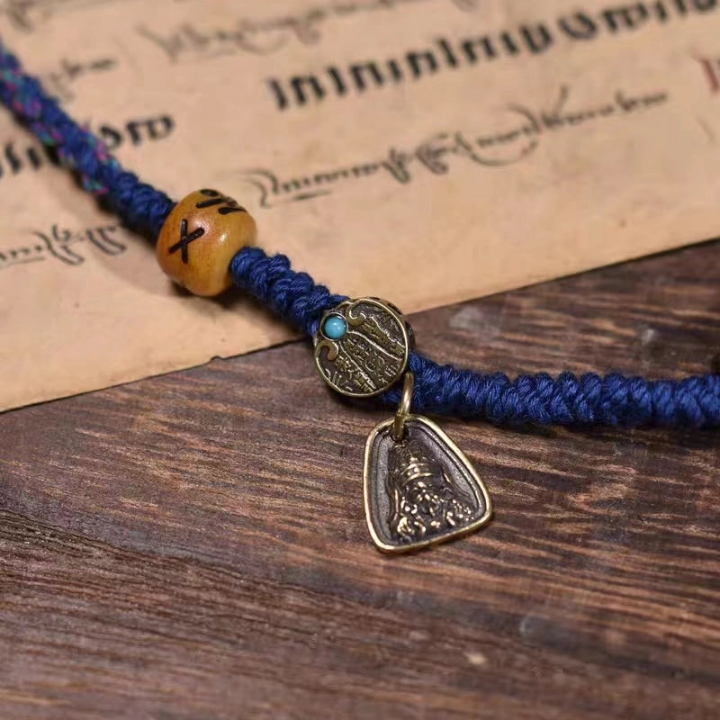 Fortune-attracting and protective dZi bead necklace