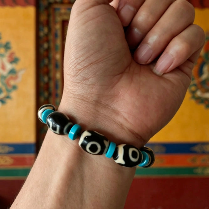 Tibetan Dzi Turquoise Handmade Bracelet