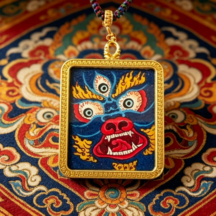Hand Painted Spiritual Thangka Pendant