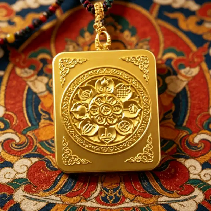 Hand Painted Spiritual Thangka Pendant