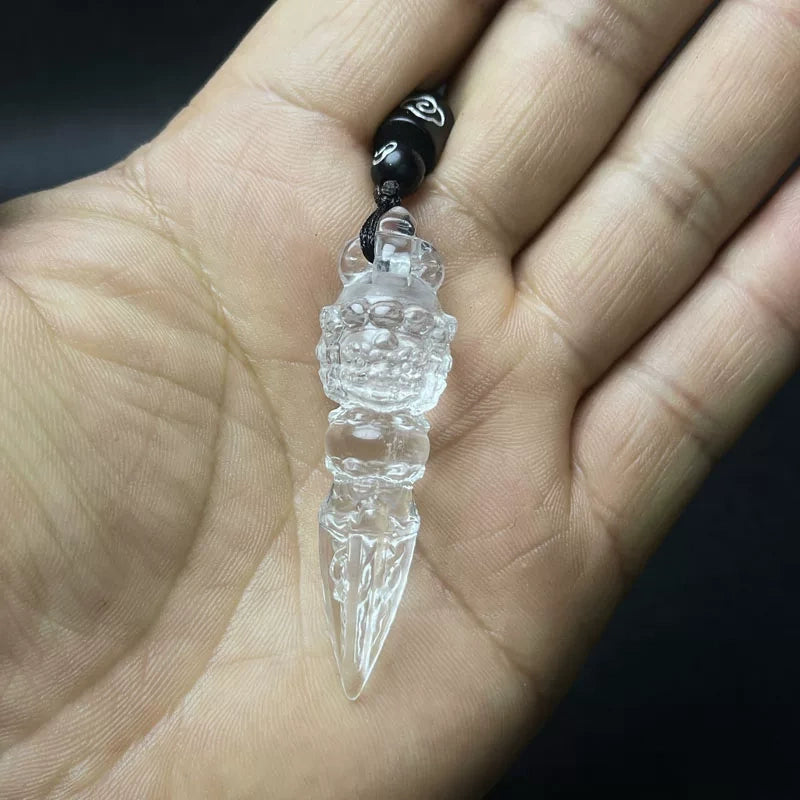 Phurba Vajra Protective Energy Clear Quartz Pendants