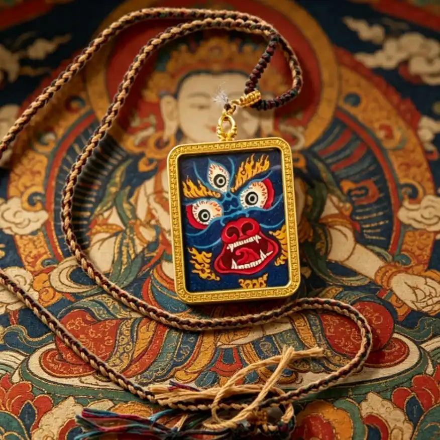 Hand Painted Spiritual Thangka Pendant