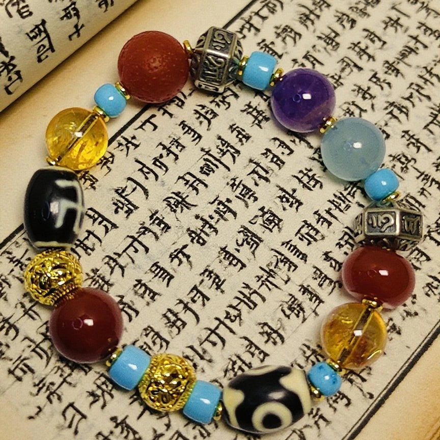 Handmade Tibetan crystal bracelet, your daily dose of charm and positive energy.