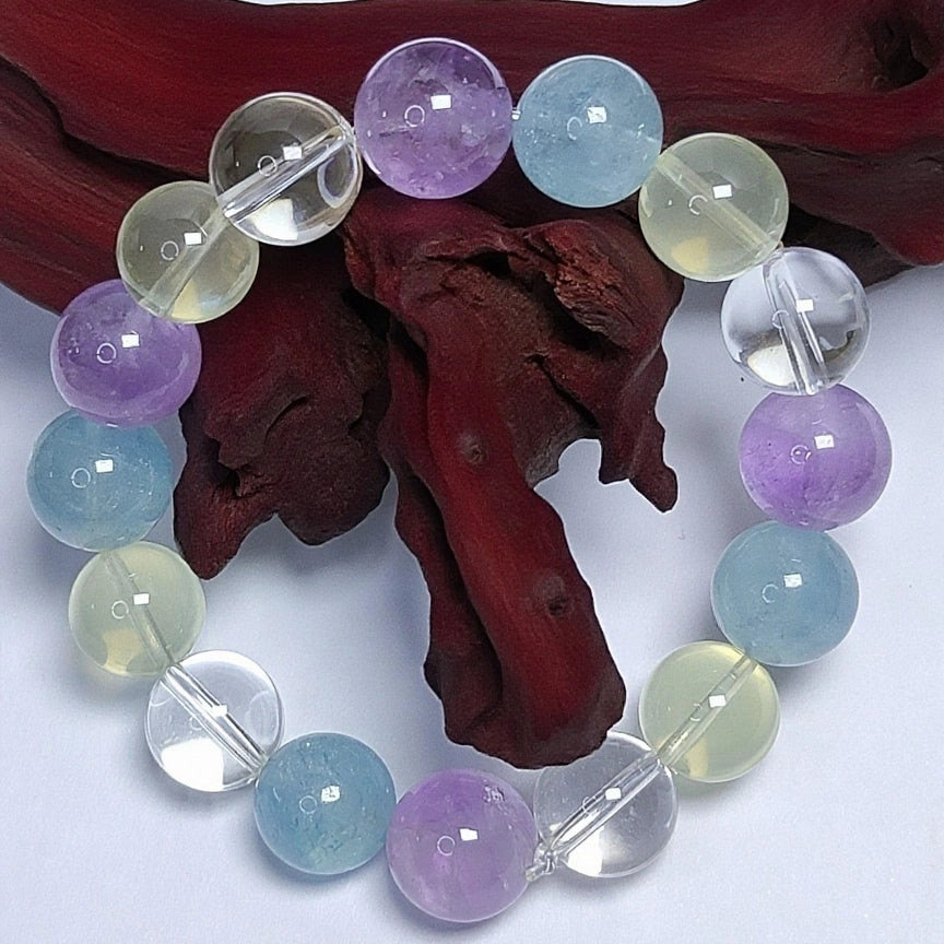 Rainbow Quartz Bracelet – Manifest Wealth, Guard Peace, Ignite Wisdom & Elevate Energy!
