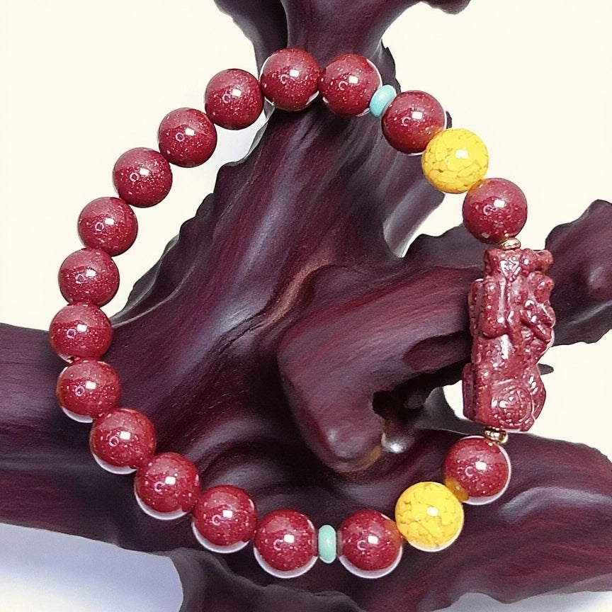 Lucky red cinnabar Wealth bracelet