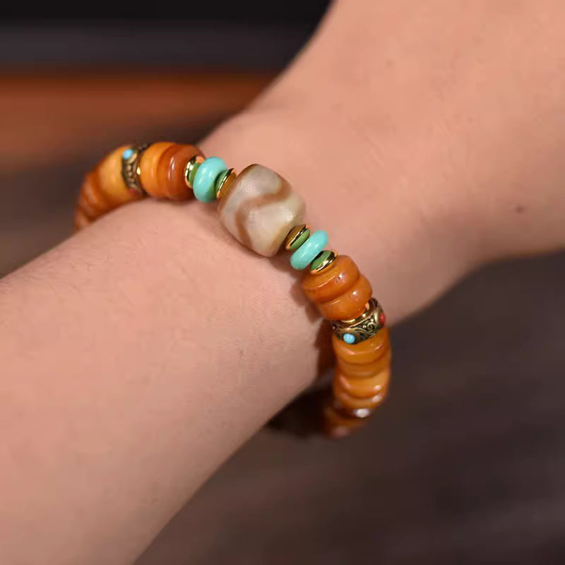 Tibetan warm-colored blessing bracelet