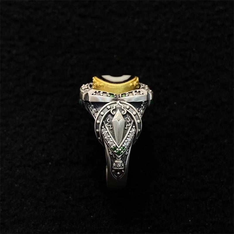 Sterling Silver Celestial Guardian Ring