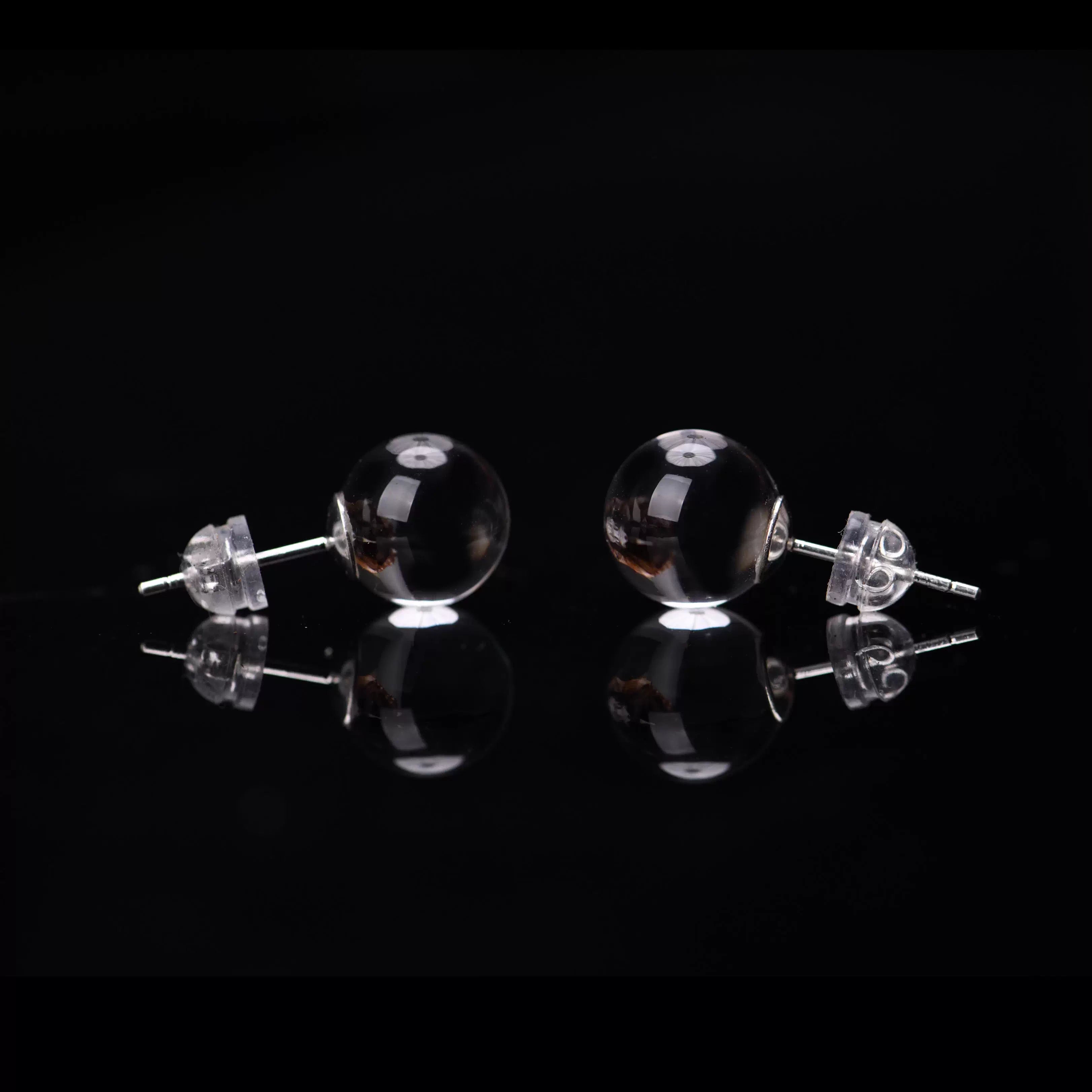 Natural white quartz earrings/ear pendants