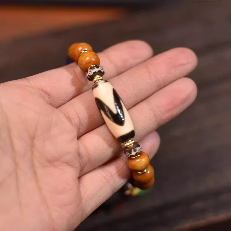 Tibetan dZi bead bracelet