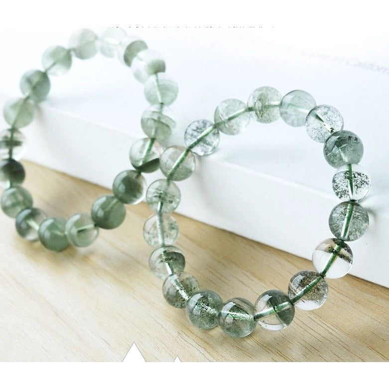 Natural Green Ghost Cornucopia Crystal Bracelet