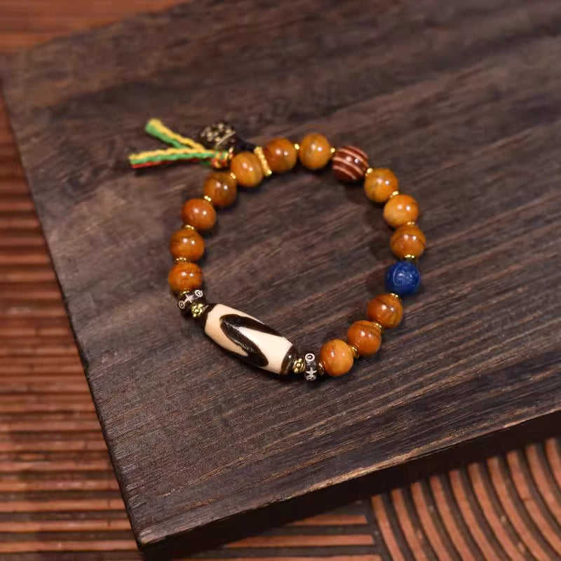 Tibetan dZi bead bracelet