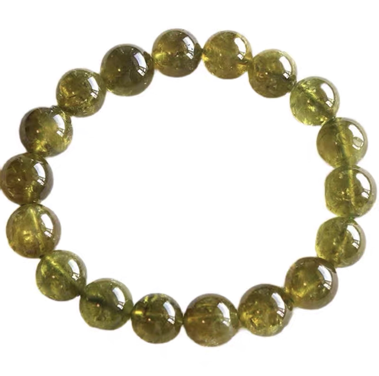 Natural green crystal bracelet