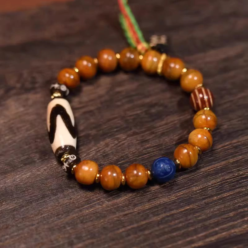 Tibetan dZi bead bracelet