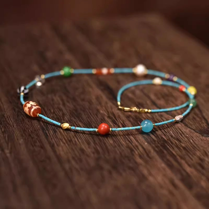 Sky bead multi-treasure magnesite collar chain